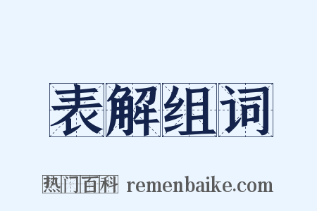 表解组词是什么意思的图片